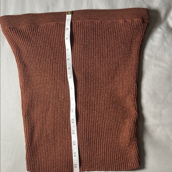 Camila Coelho Brown Metallic Thread Mini Skirt - Picture 5 of 5